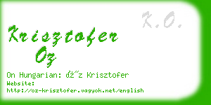 krisztofer oz business card